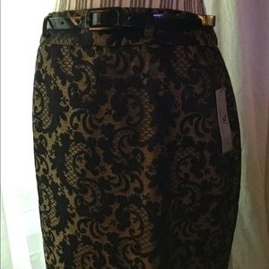 Brocade Pencil Skirt